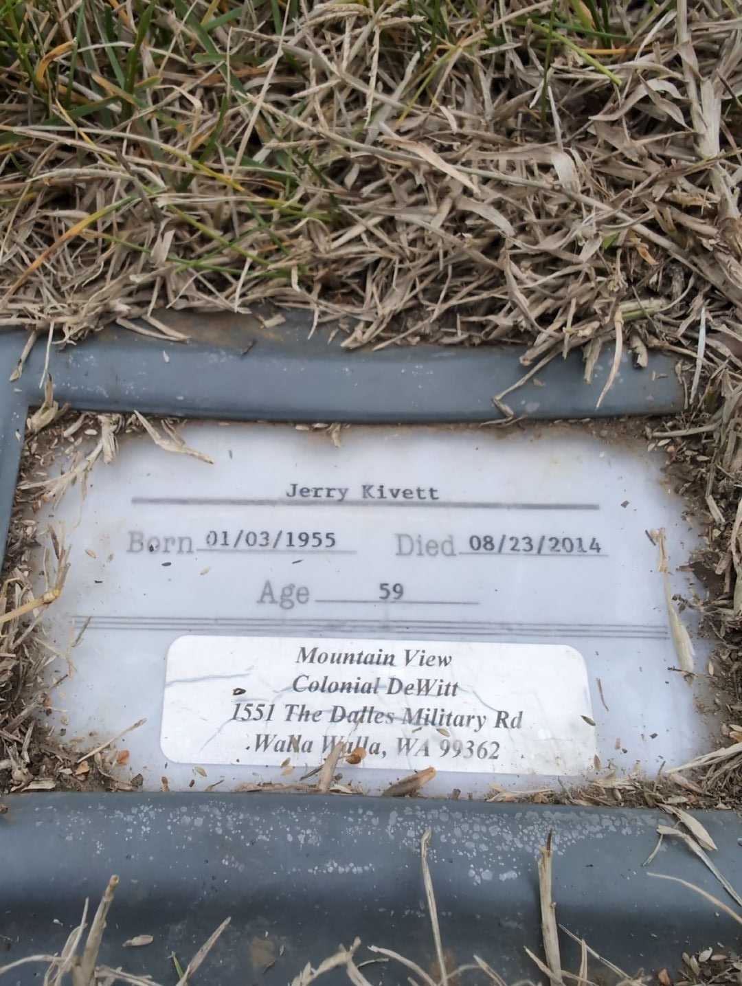 Johnny "John" Kivett's grave. Photo 3