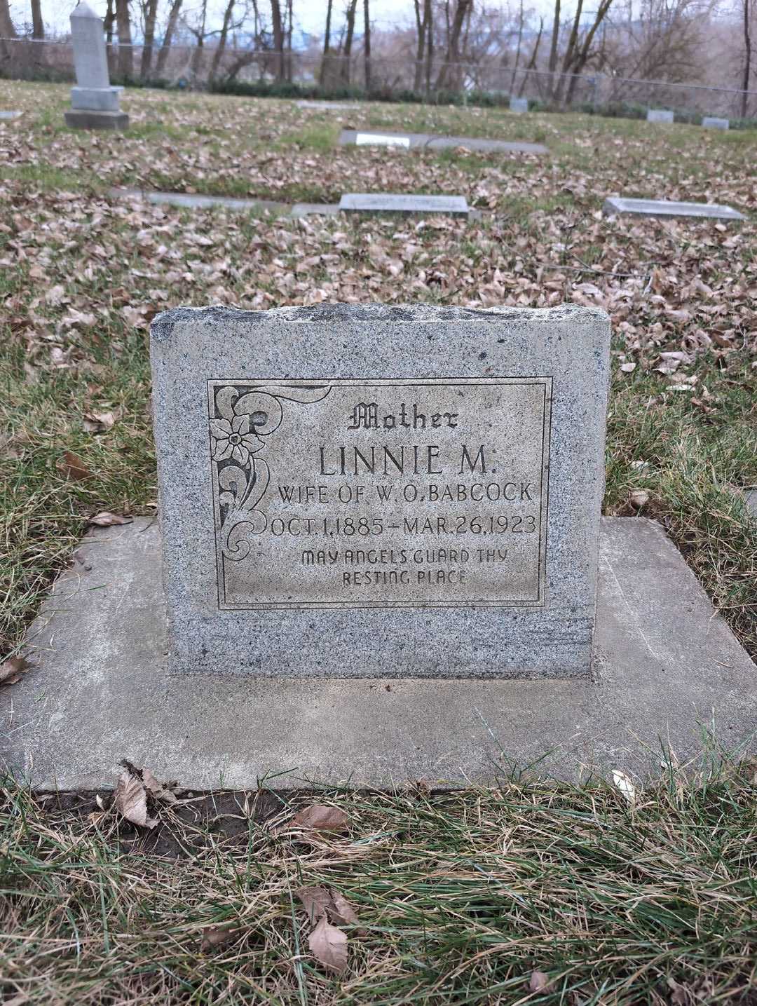 Linnie M. Babcock's grave. Photo 3