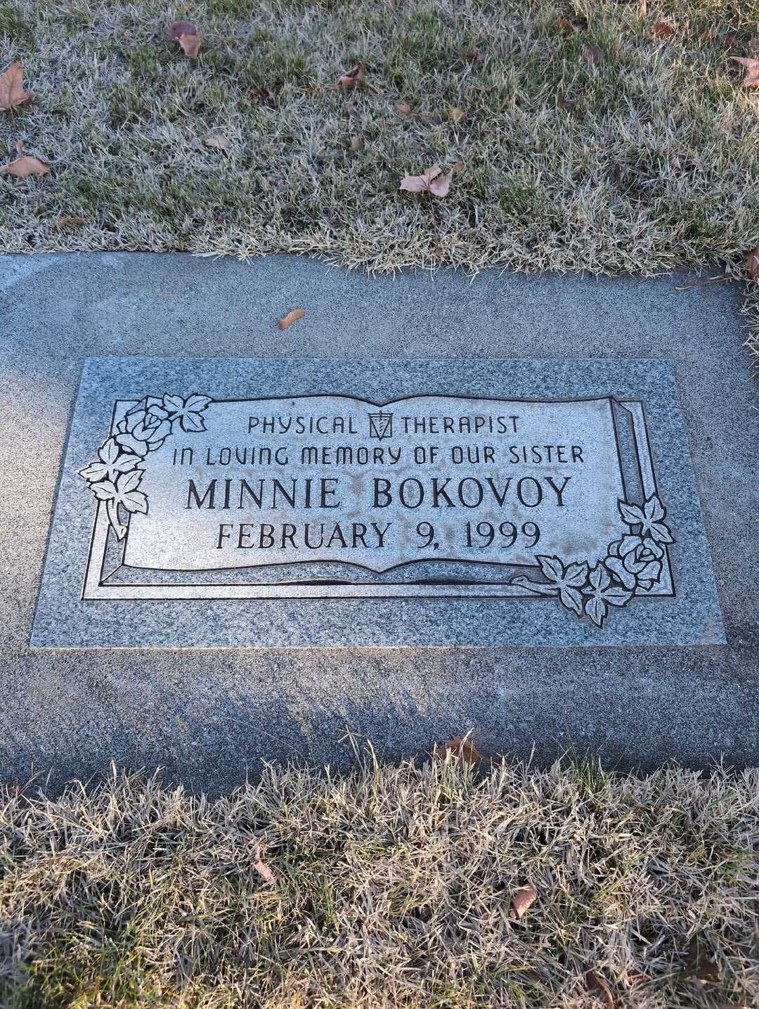 Minnie Bokovoy's grave. Photo 3
