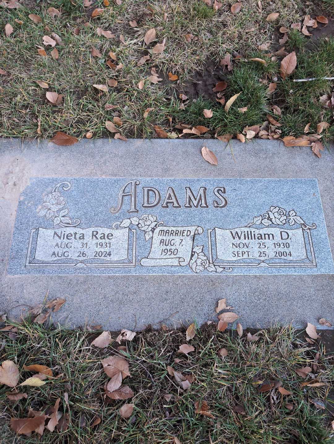 Nieta Rae Adams's grave. Photo 3