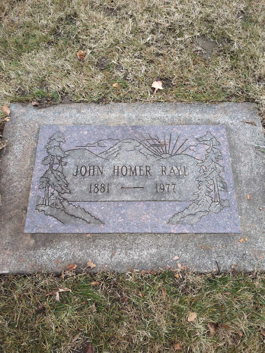 John Homer Rayl's grave. Photo 3