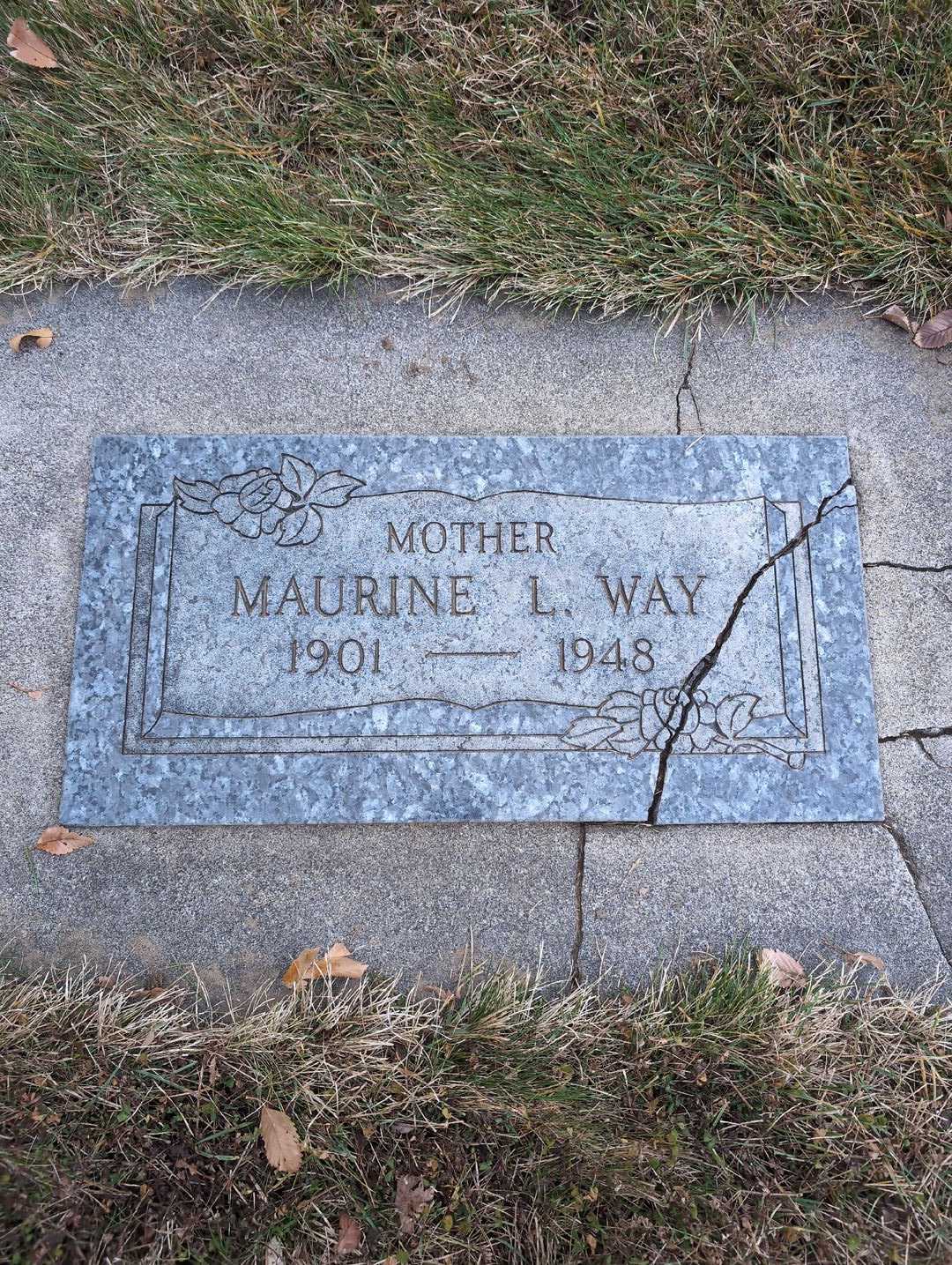 Maurine L. Way's grave. Photo 3