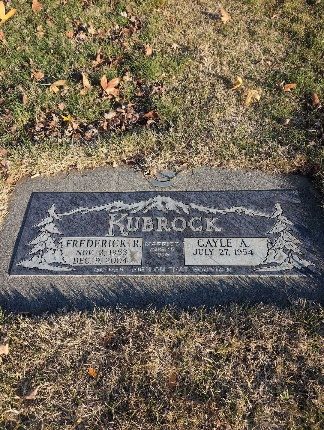 Frederick R. Kubrock's grave. Photo 3