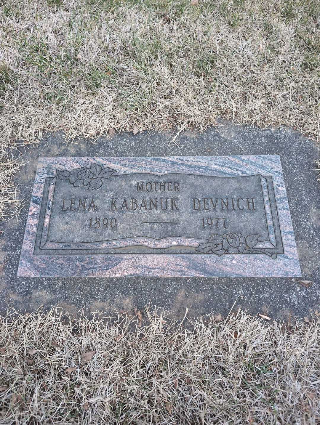 Lena Kabanuk Devnich's grave. Photo 3
