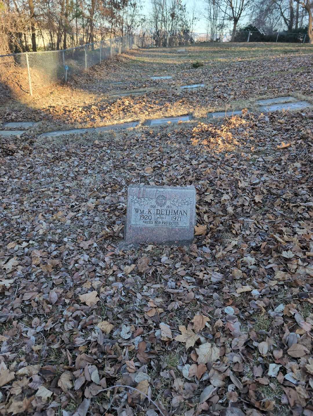 William Keith Dethman's grave. Photo 2