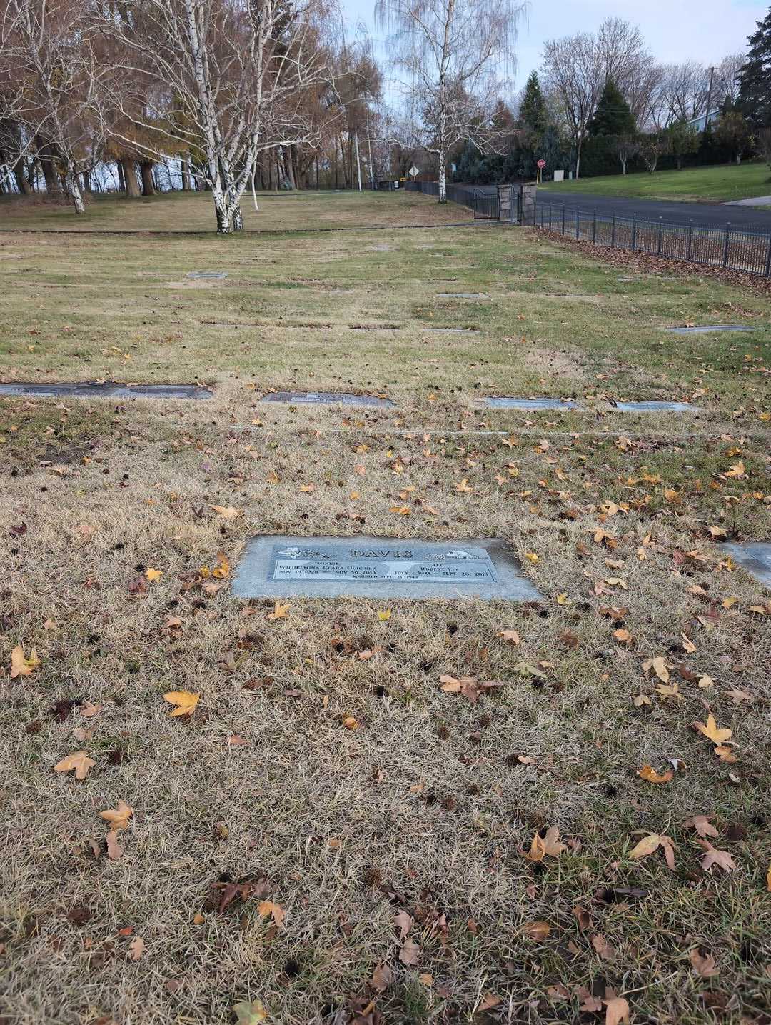 Wilhelmina Clara Ochsner Davis's grave. Photo 2