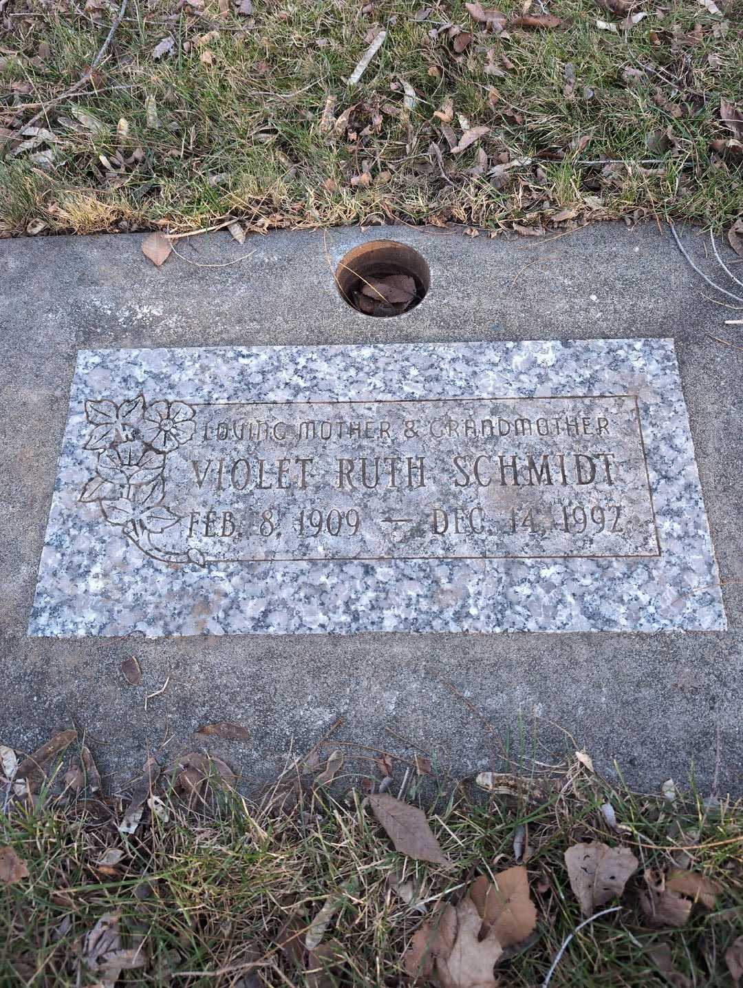 Violet Ruth Schmidt's grave. Photo 3