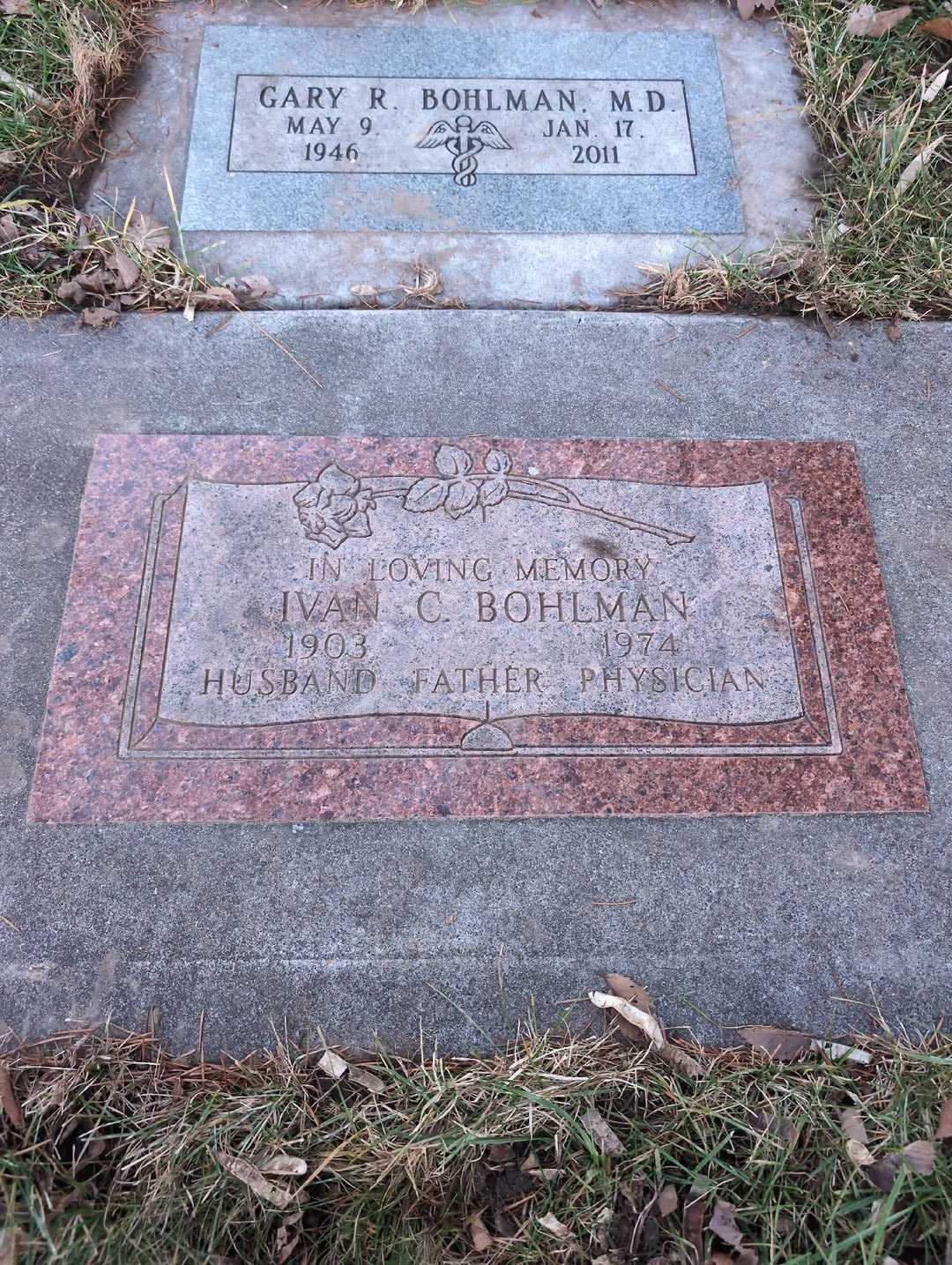 Gary R. Bohlman M. D.'s grave. Photo 3