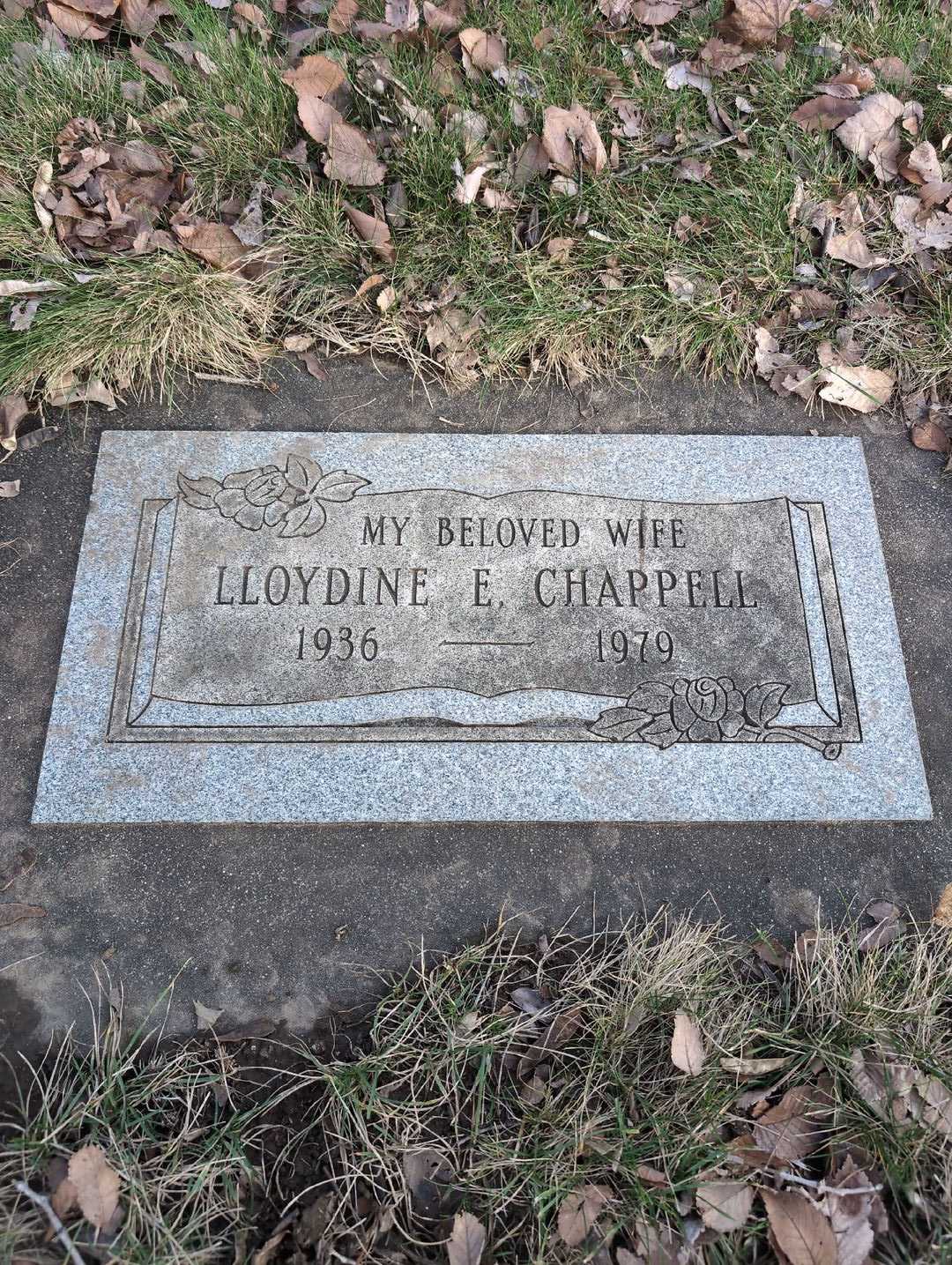 Lloydine E. Chappell's grave. Photo 3