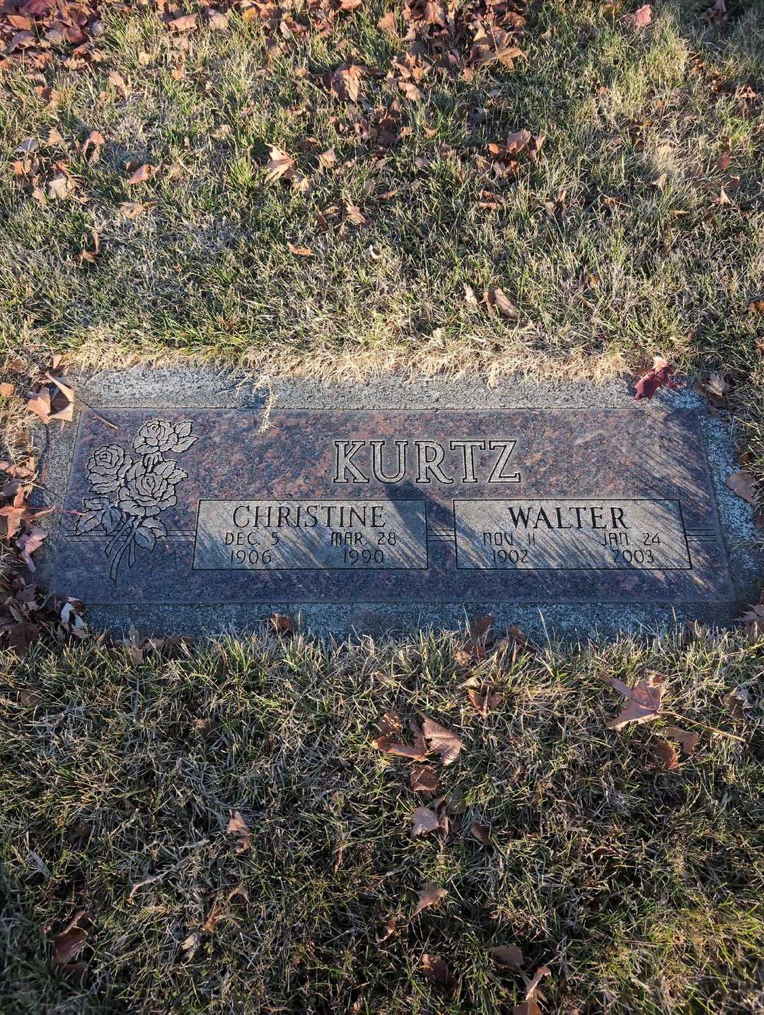 Christine Kurtz's grave. Photo 3