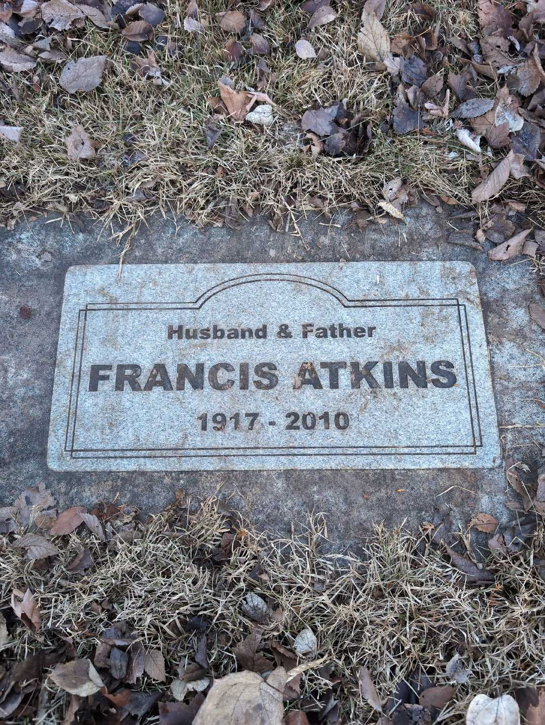 Francis Atkins's grave. Photo 3