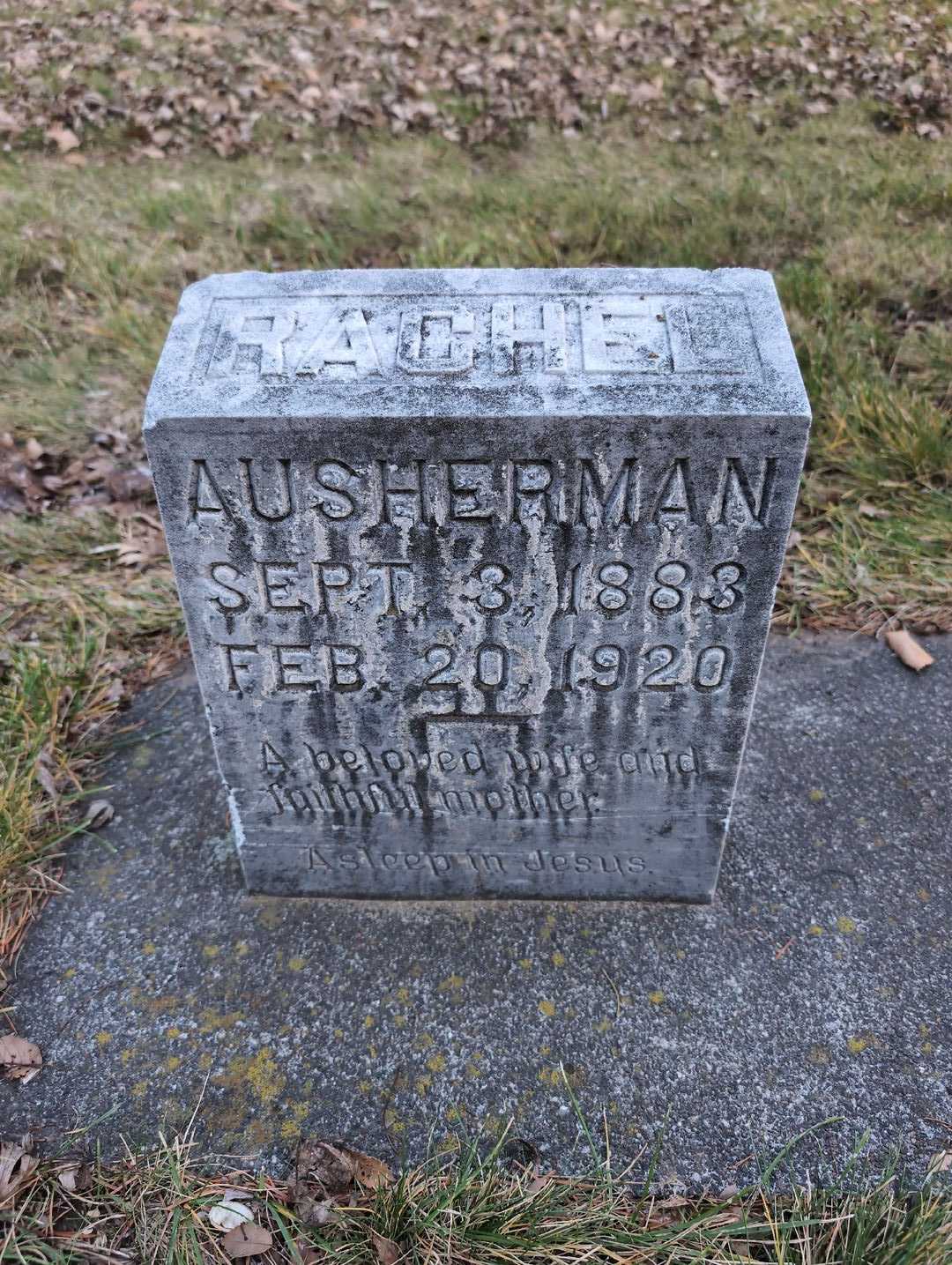Rachel May Ausherman's grave. Photo 3