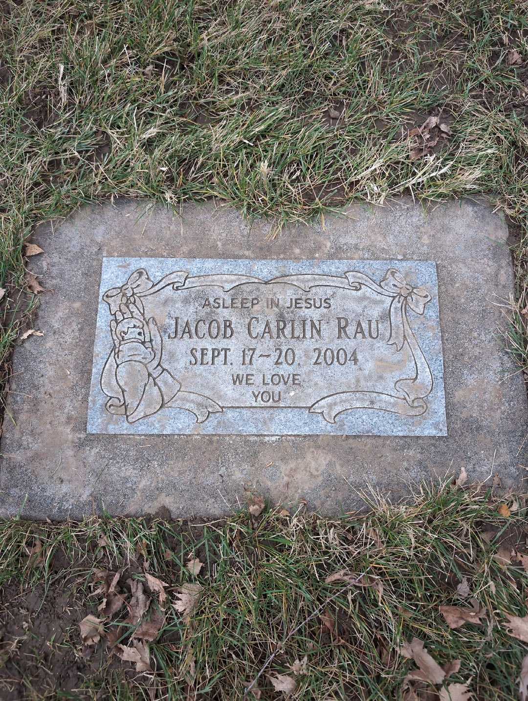 Jacob Carlin Rau's grave. Photo 3