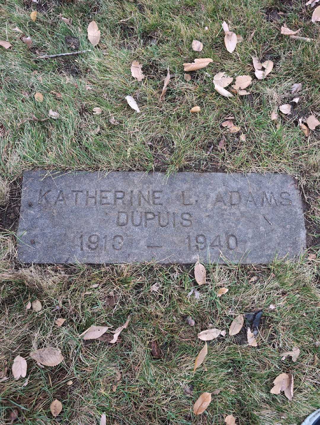 Katherine L. Adams Dupuis's grave. Photo 3