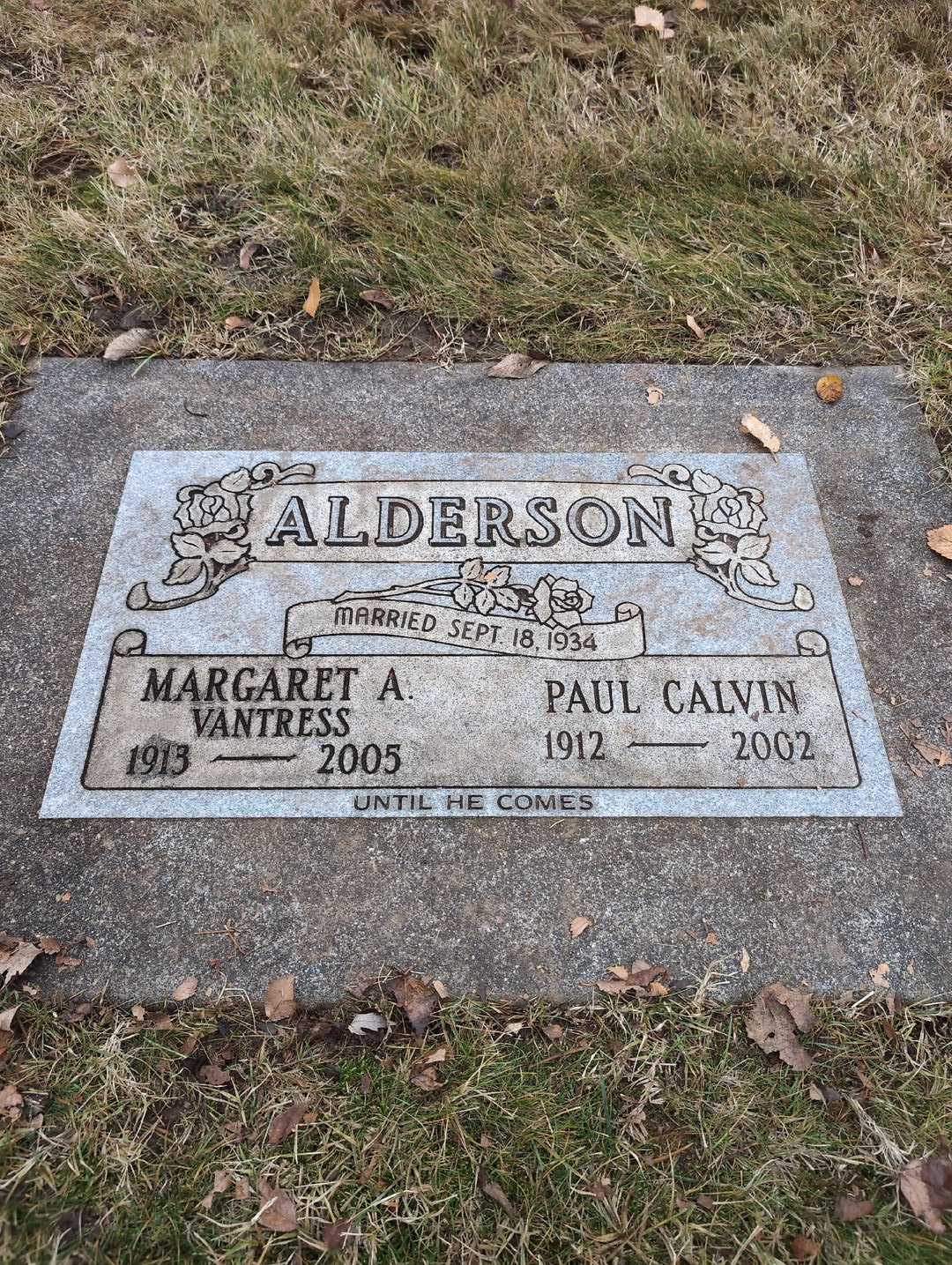 Margaret A. Vantress Alderson's grave. Photo 3