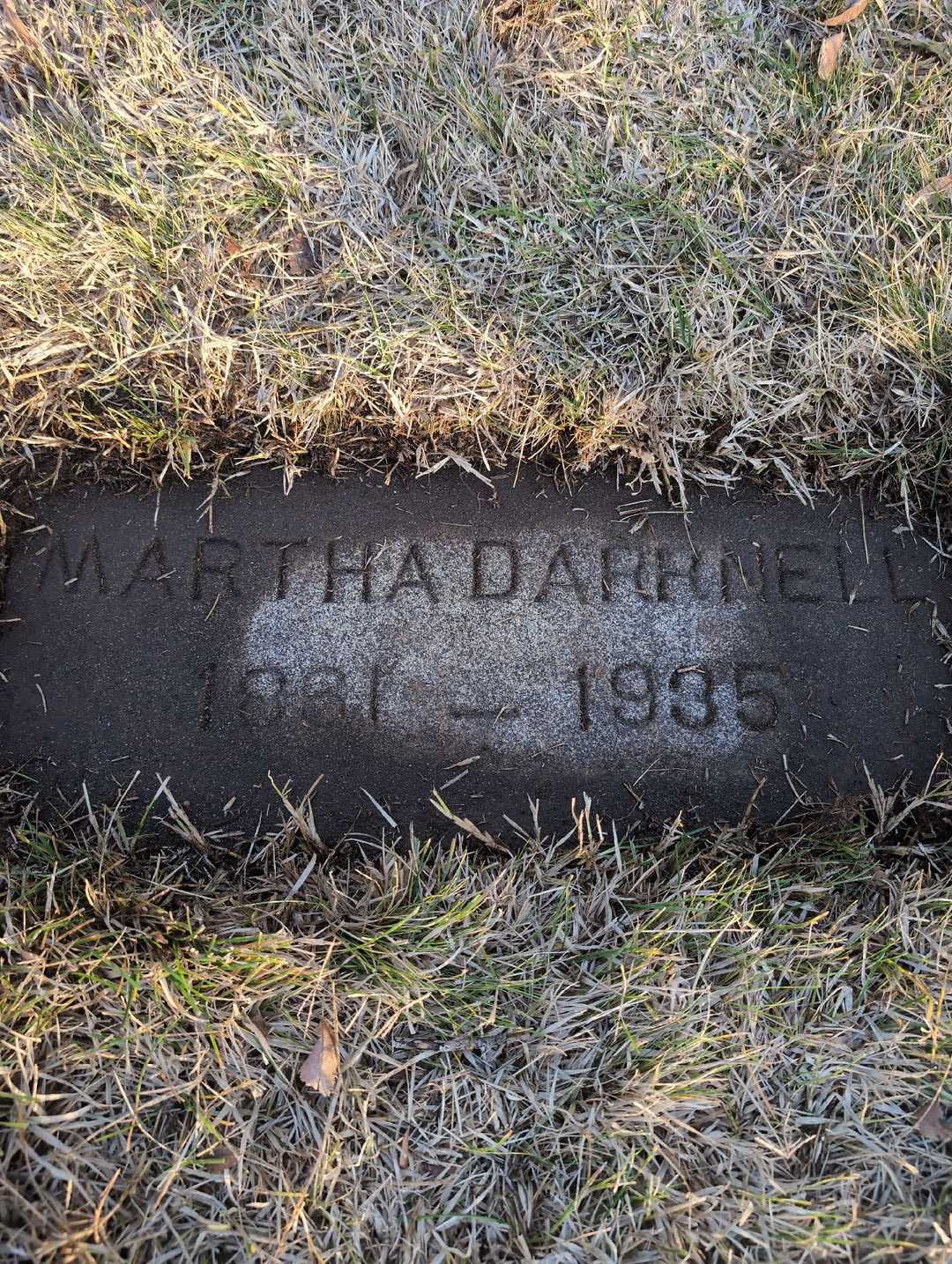 Martha A. Darrnell's grave. Photo 1