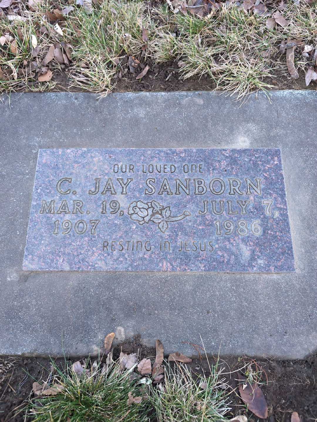 C. Jay Sanborn's grave. Photo 3
