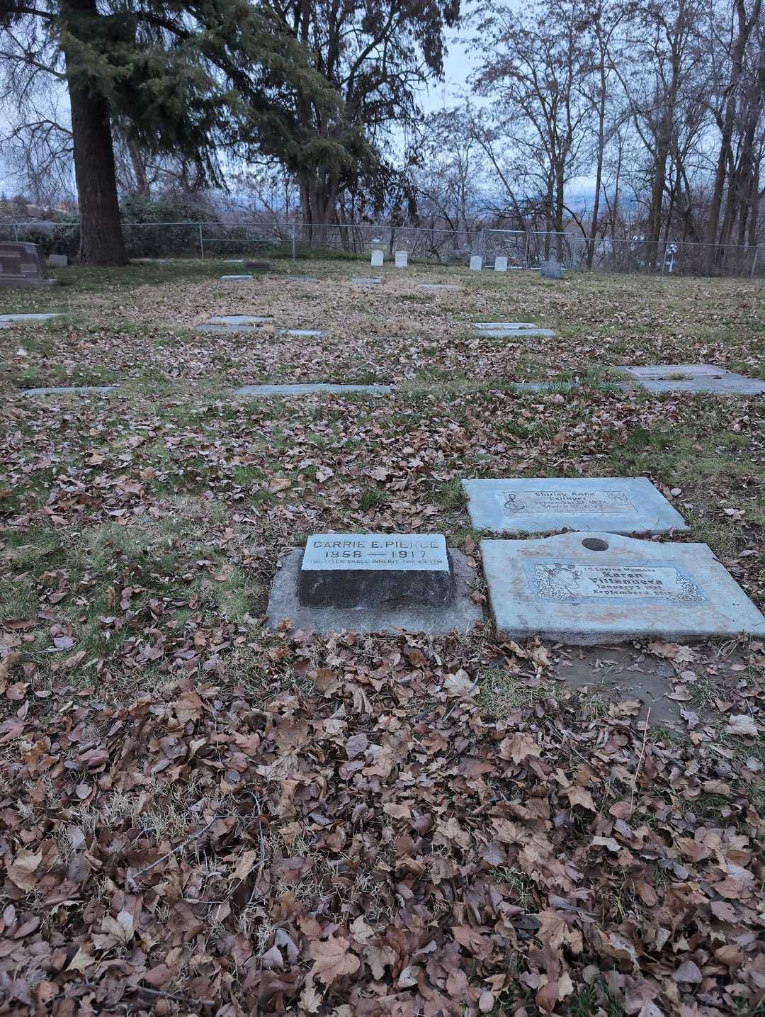 Carrie E. Pierce's grave. Photo 2