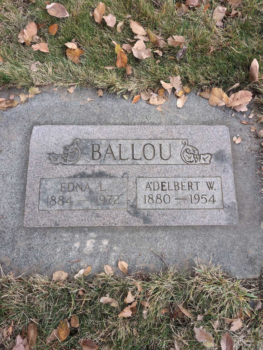 Adelbert W. Ballou's grave. Photo 1