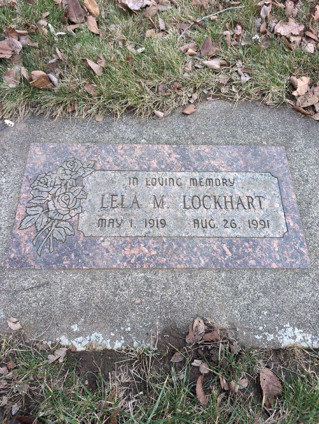 Lela Mae Lockhart's grave. Photo 3