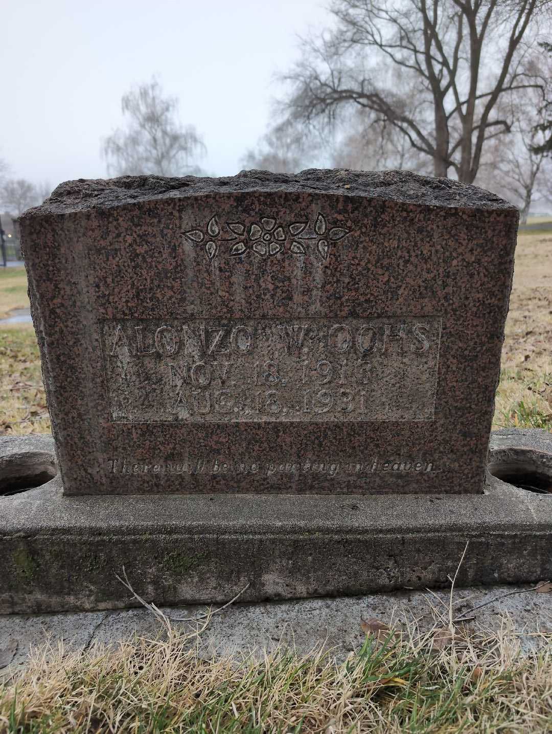 Alonzo W. Ochs's grave. Photo 3