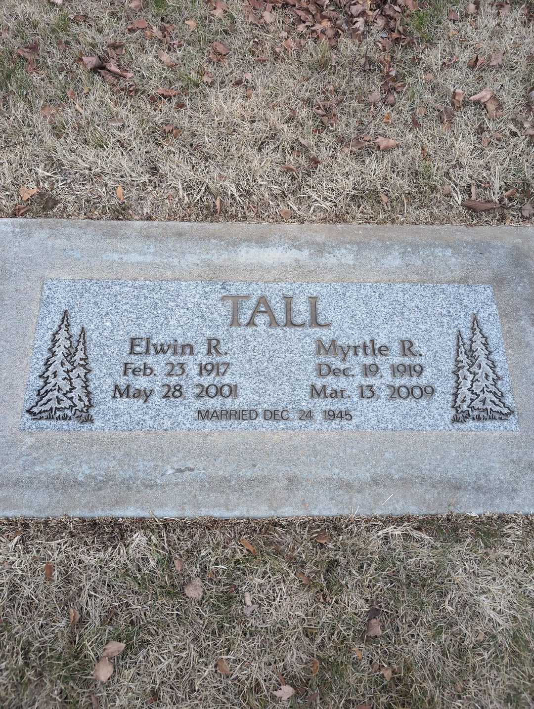 Elwin R. Tall's grave. Photo 1