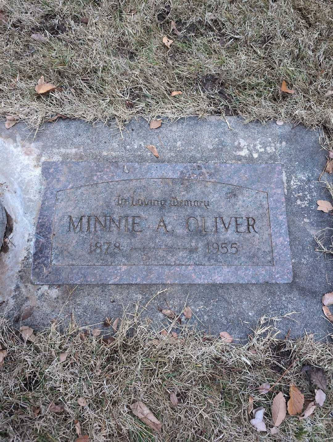 Minnie A. Oliver's grave. Photo 3
