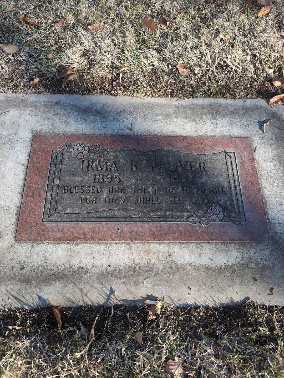 Irma B. Fauver's grave. Photo 3