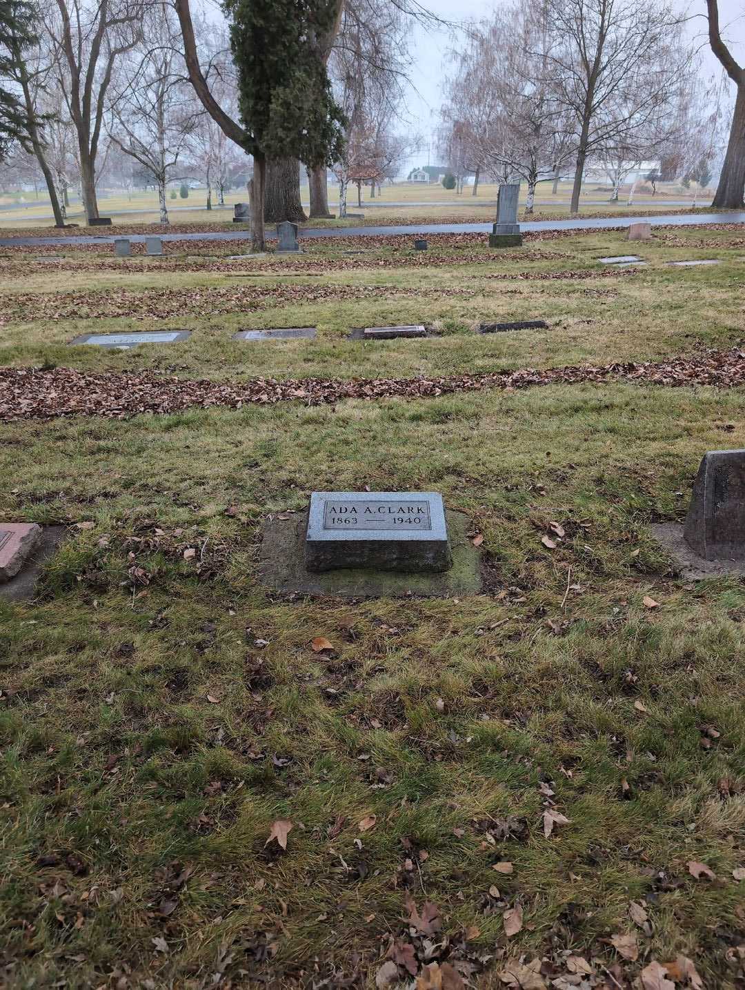 Ada A. Clark's grave. Photo 2