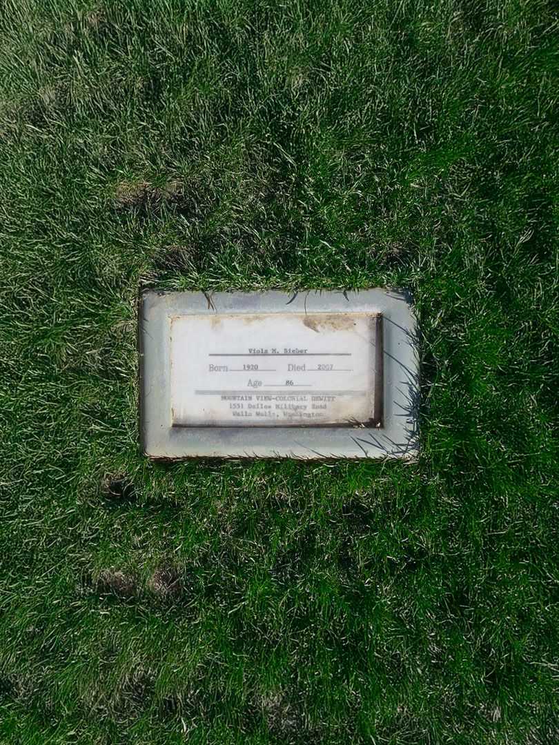Viola M. Bieber's grave. Photo 4