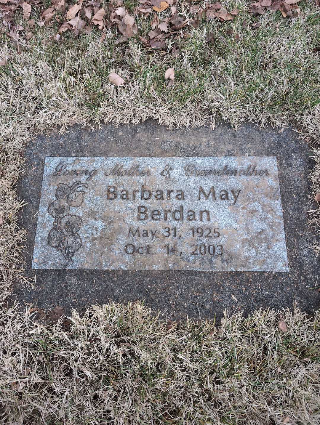 Barbara May Berdan's grave. Photo 5