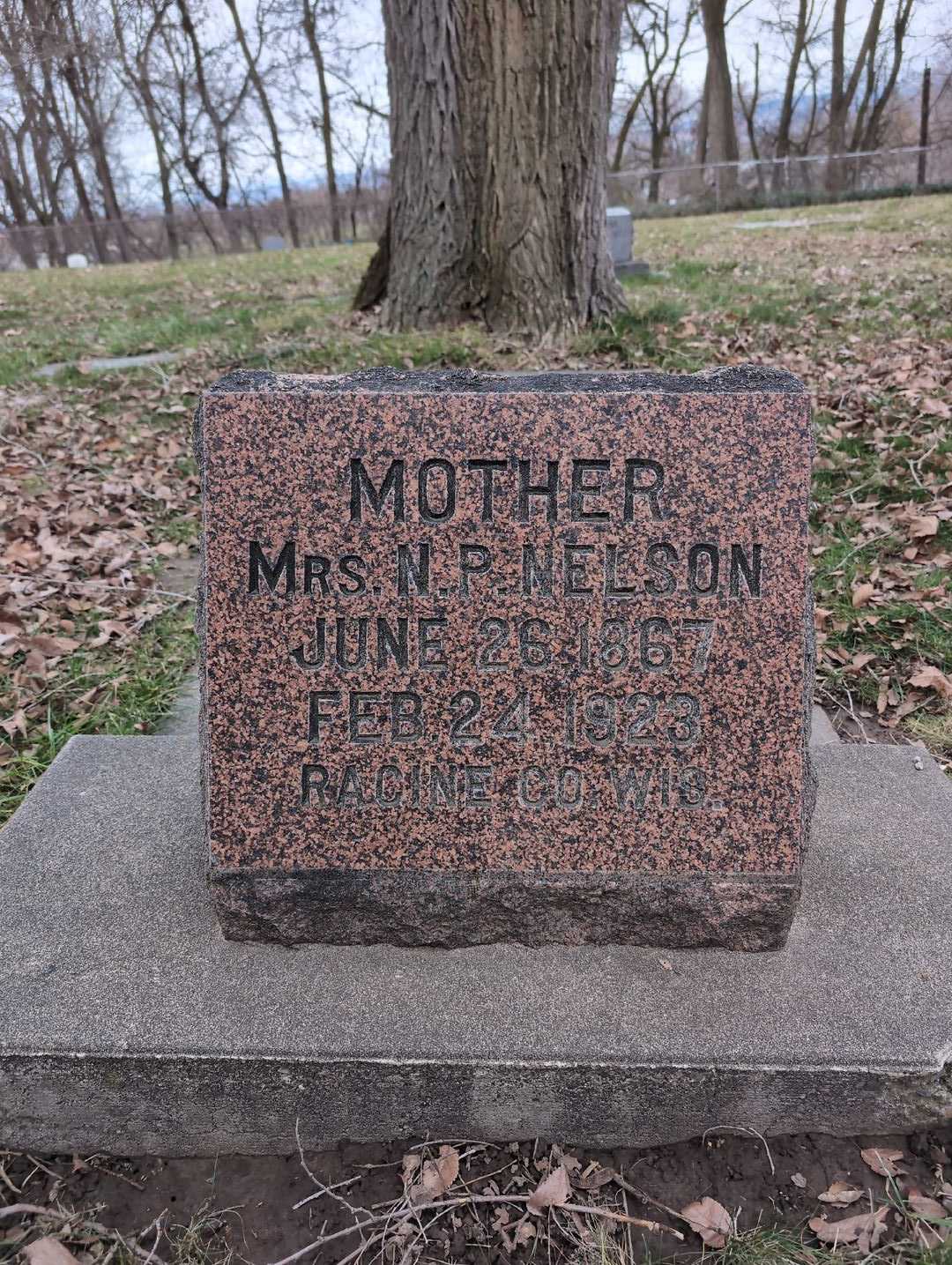 Missus/Madam Christine Eva Nelson's grave. Photo 3