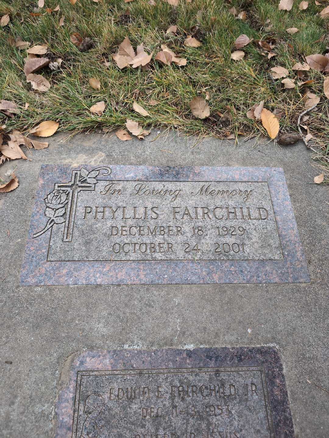 Edwin Eugene Fairchild Junior's grave. Photo 3