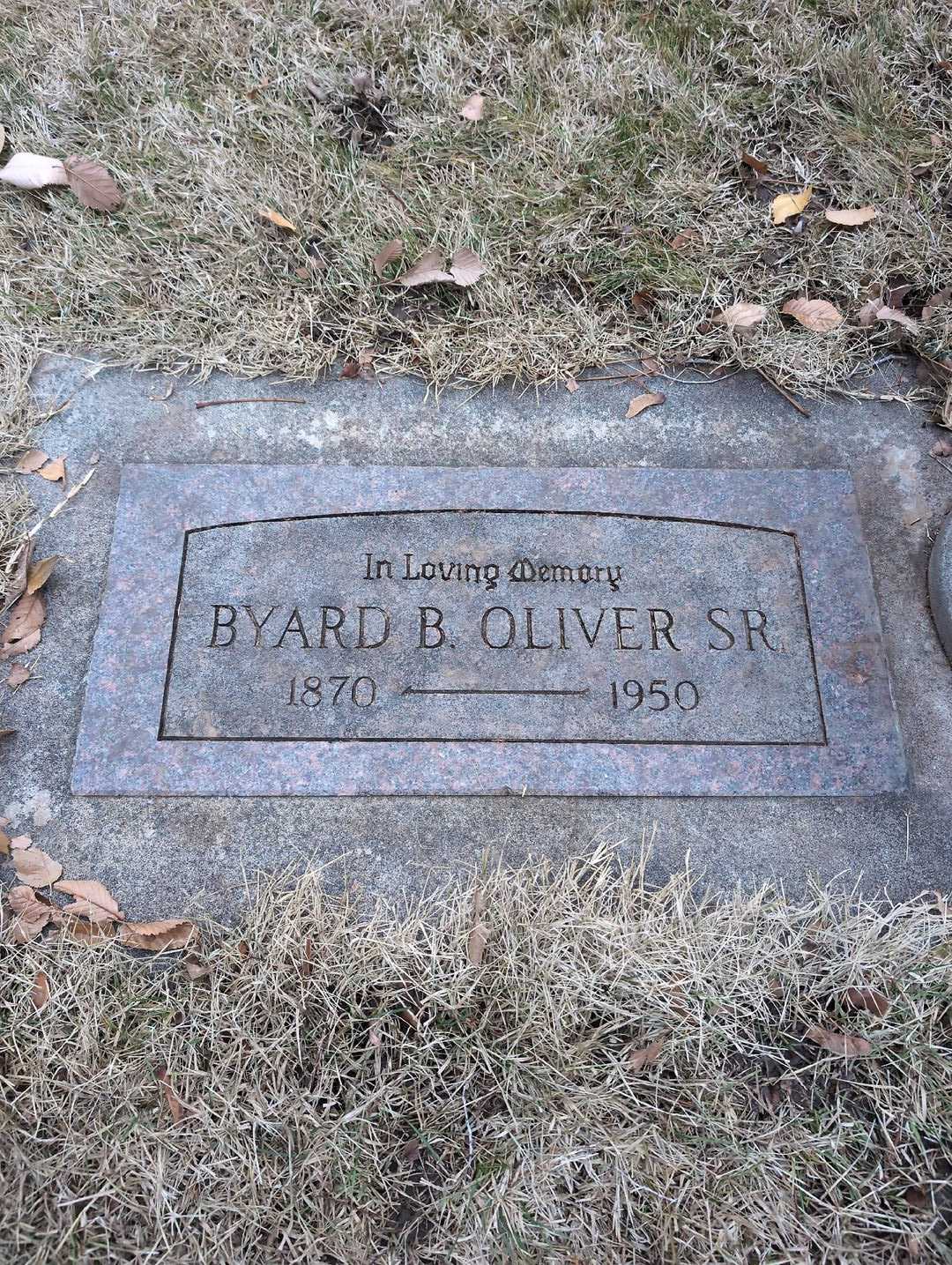 Byard Bertram Oliver Senior's grave. Photo 3