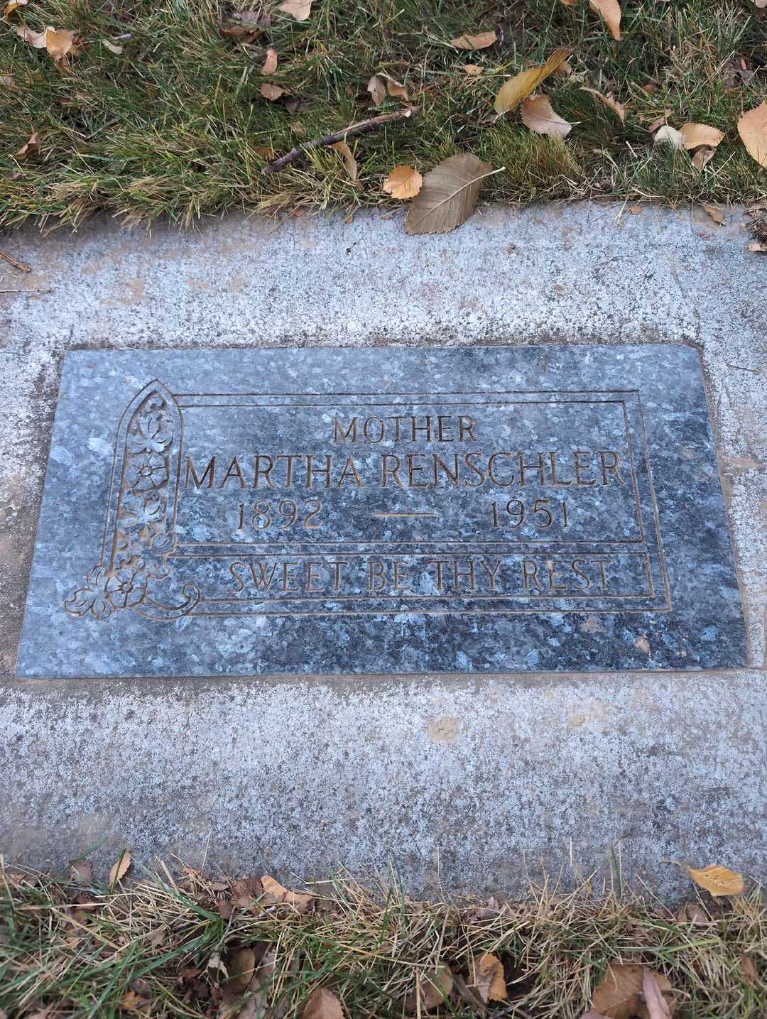 Martha Renschler's grave. Photo 3