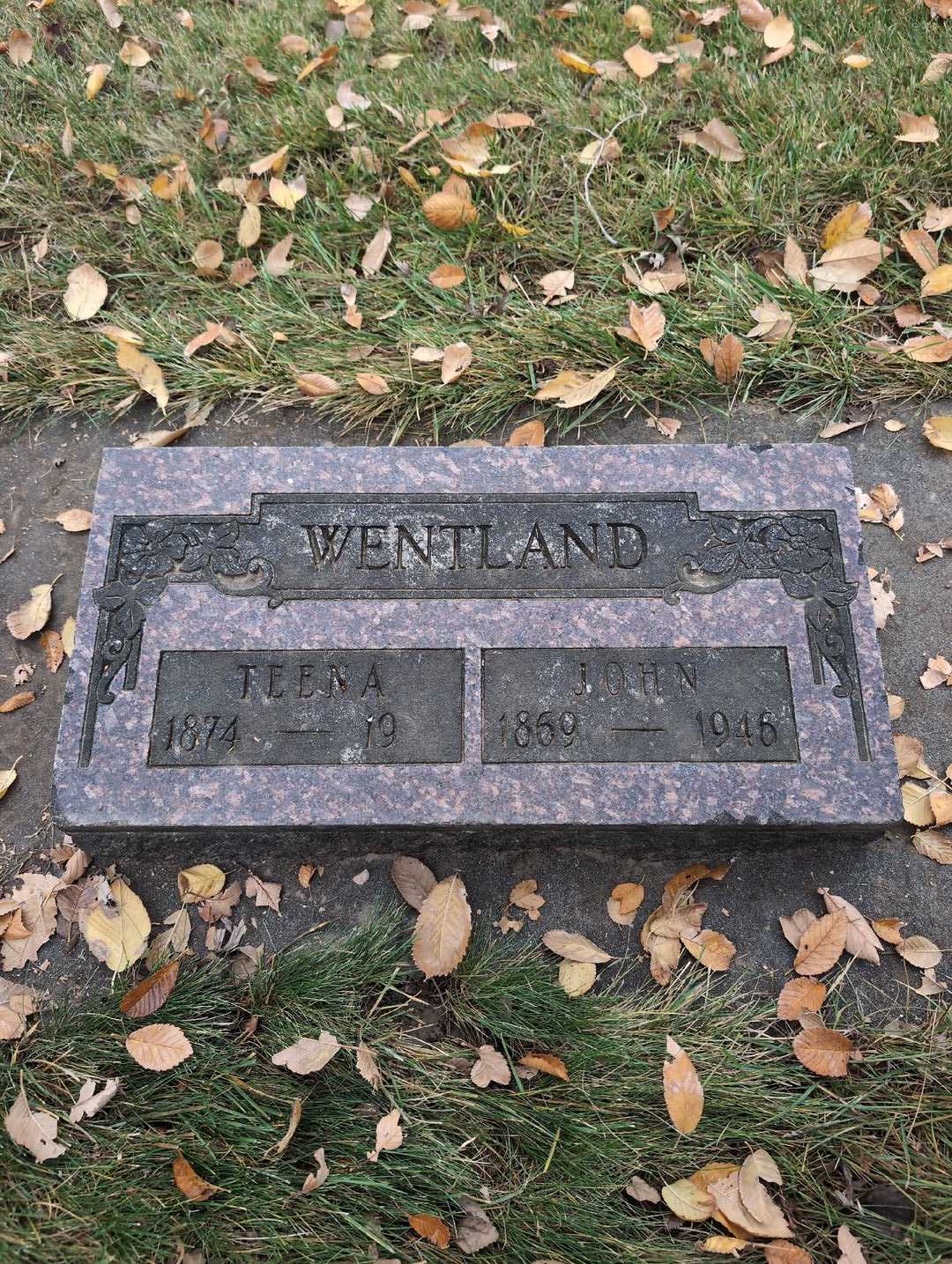 John Wentland's grave. Photo 3