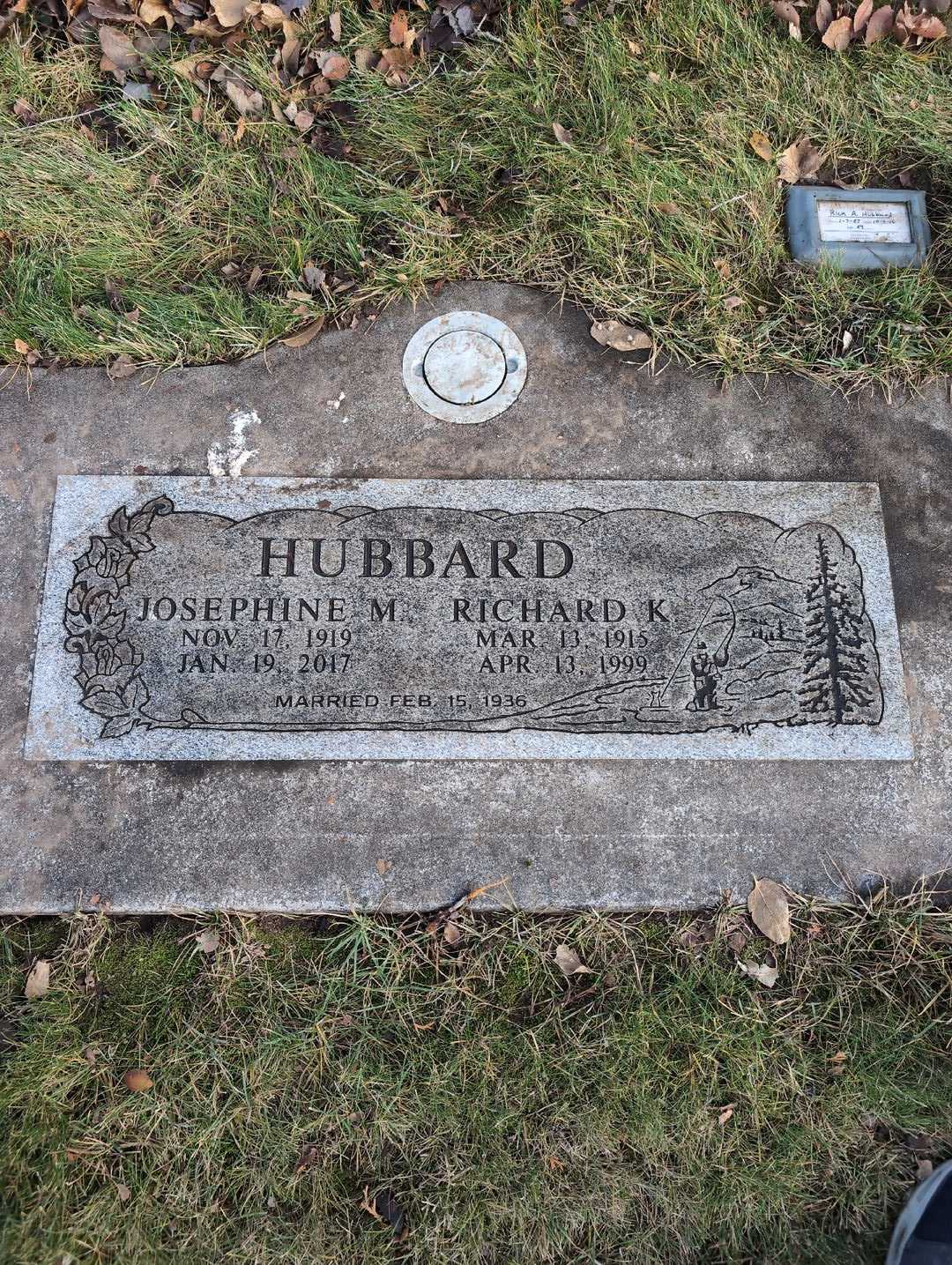 Josephine M. Hubbard's grave. Photo 3