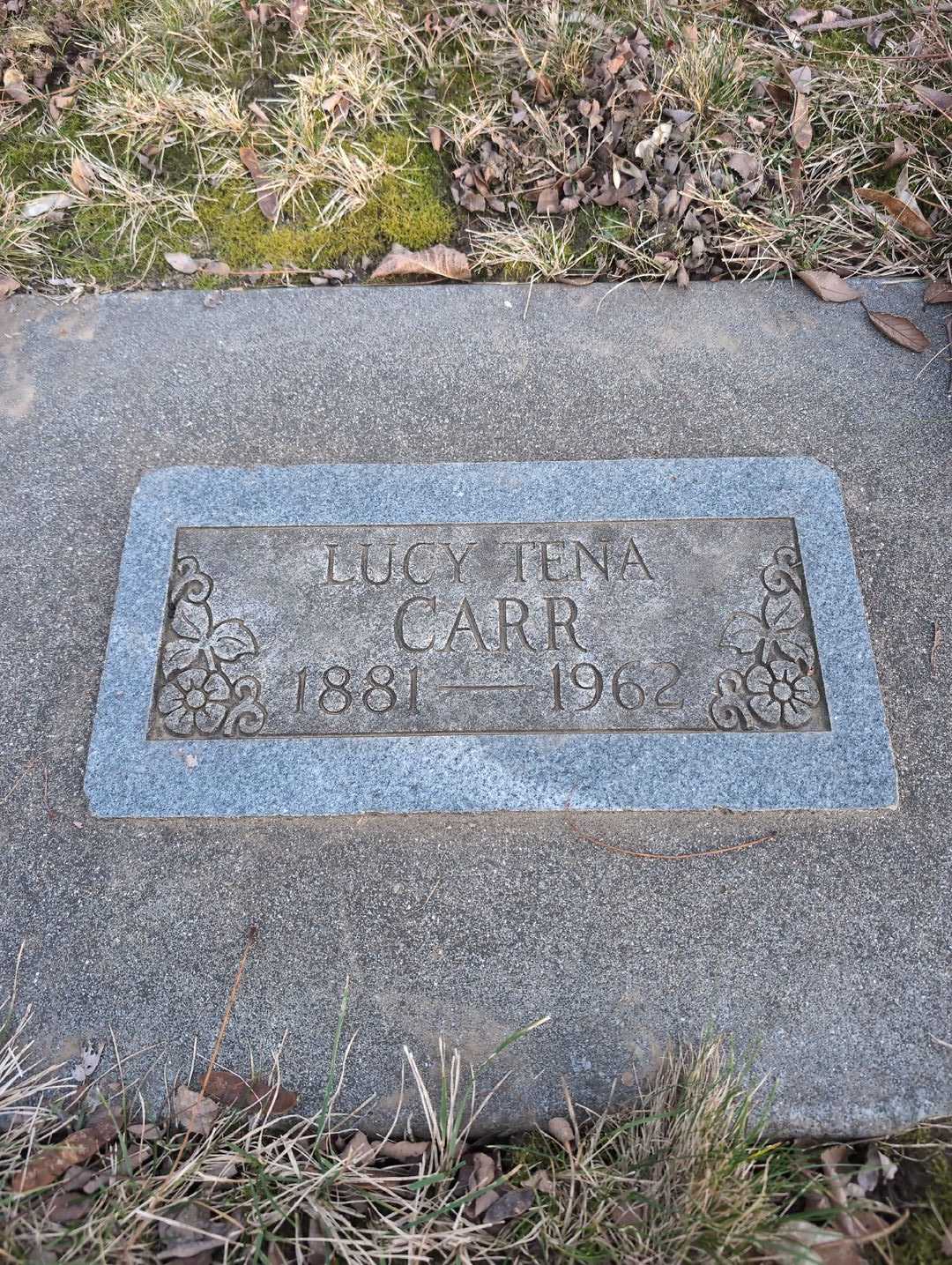 Lucy Tena Carr's grave. Photo 3