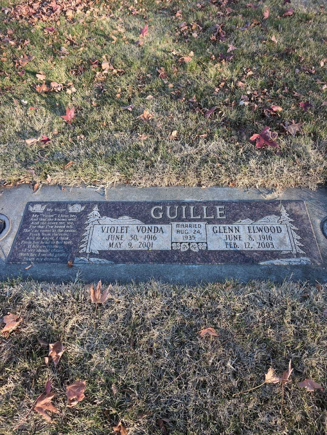 Violet Vonda Guille's grave. Photo 3