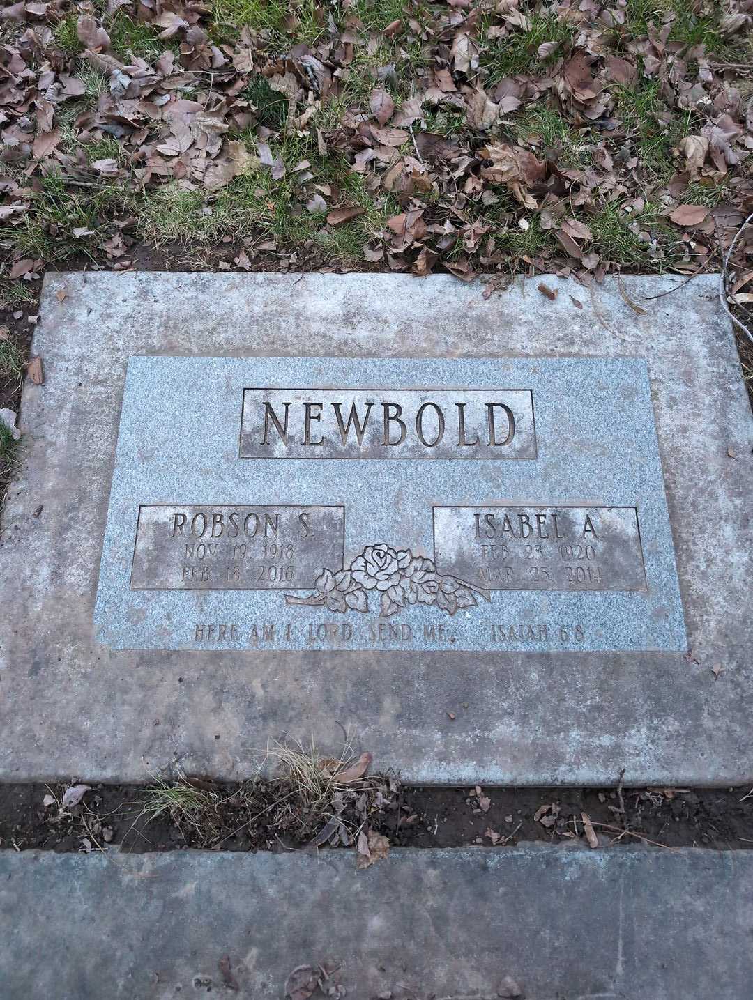 Isabel A. Newbold's grave. Photo 5