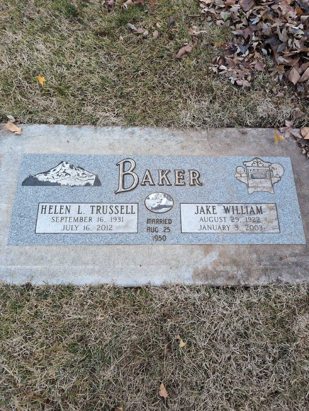 Jake William Baker's grave. Photo 3