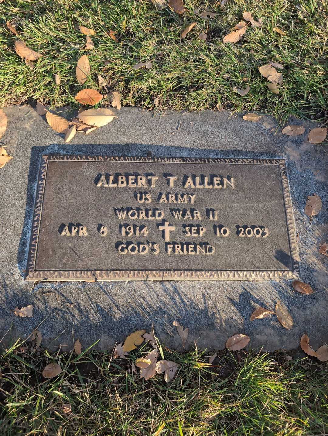Albert T. Allen's grave. Photo 3