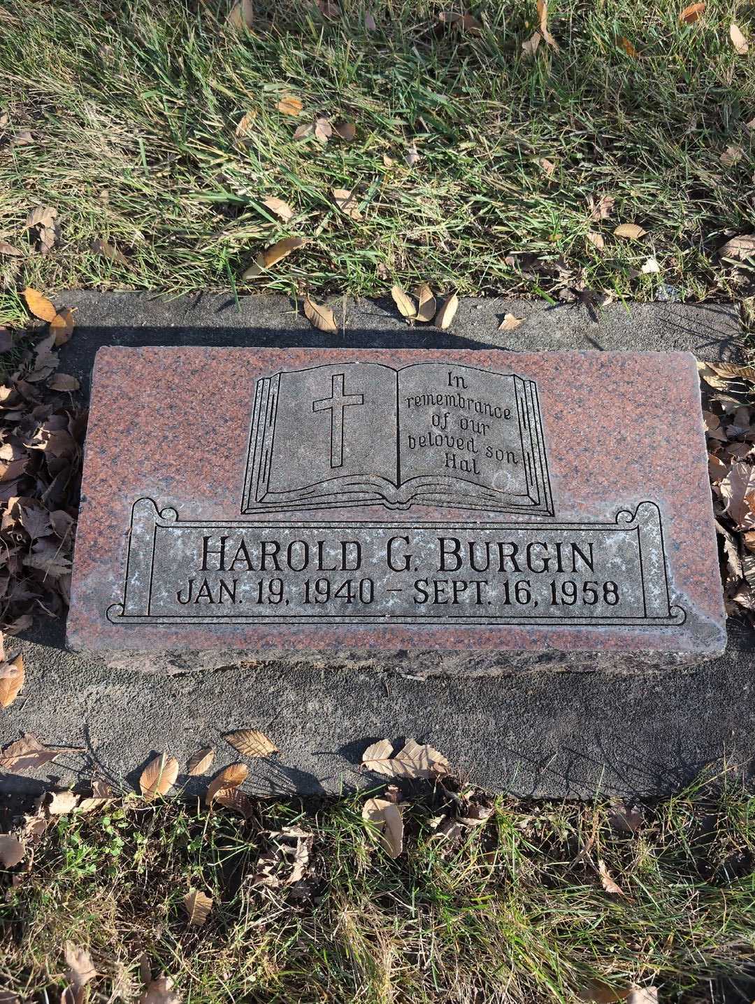 Harold G. Burgin's grave. Photo 3