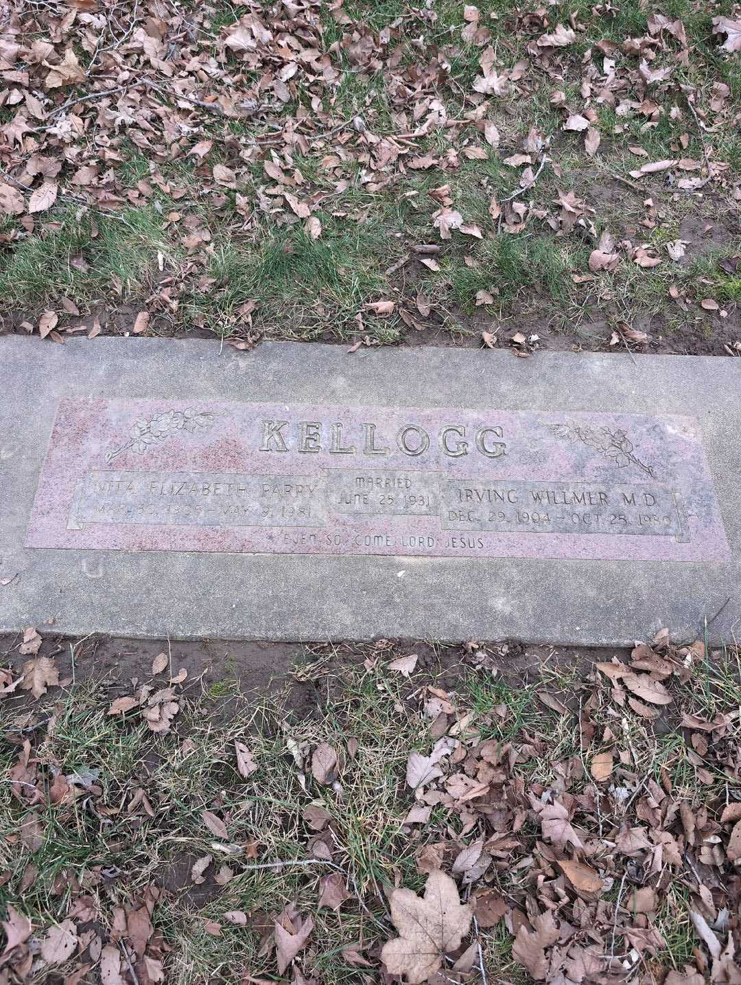 M. D. Irving Willmer Kellogg's grave. Photo 3