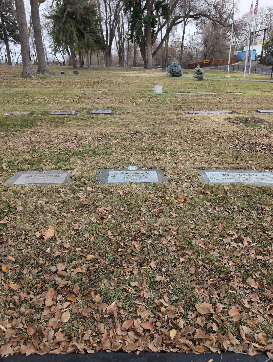 Joseph E. "Gene" Ballou's grave. Photo 2