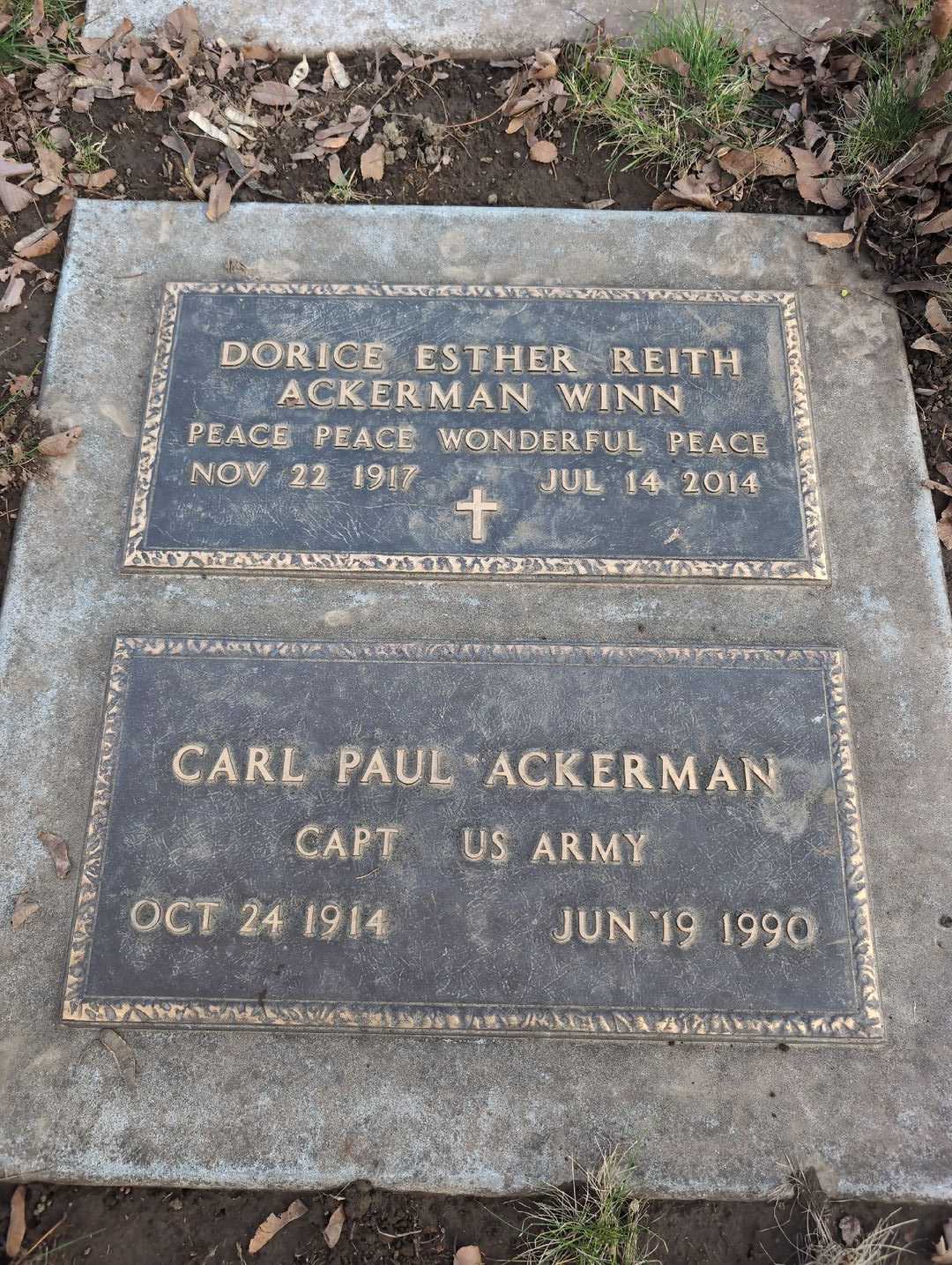 Carl Paul Ackerman's grave. Photo 5