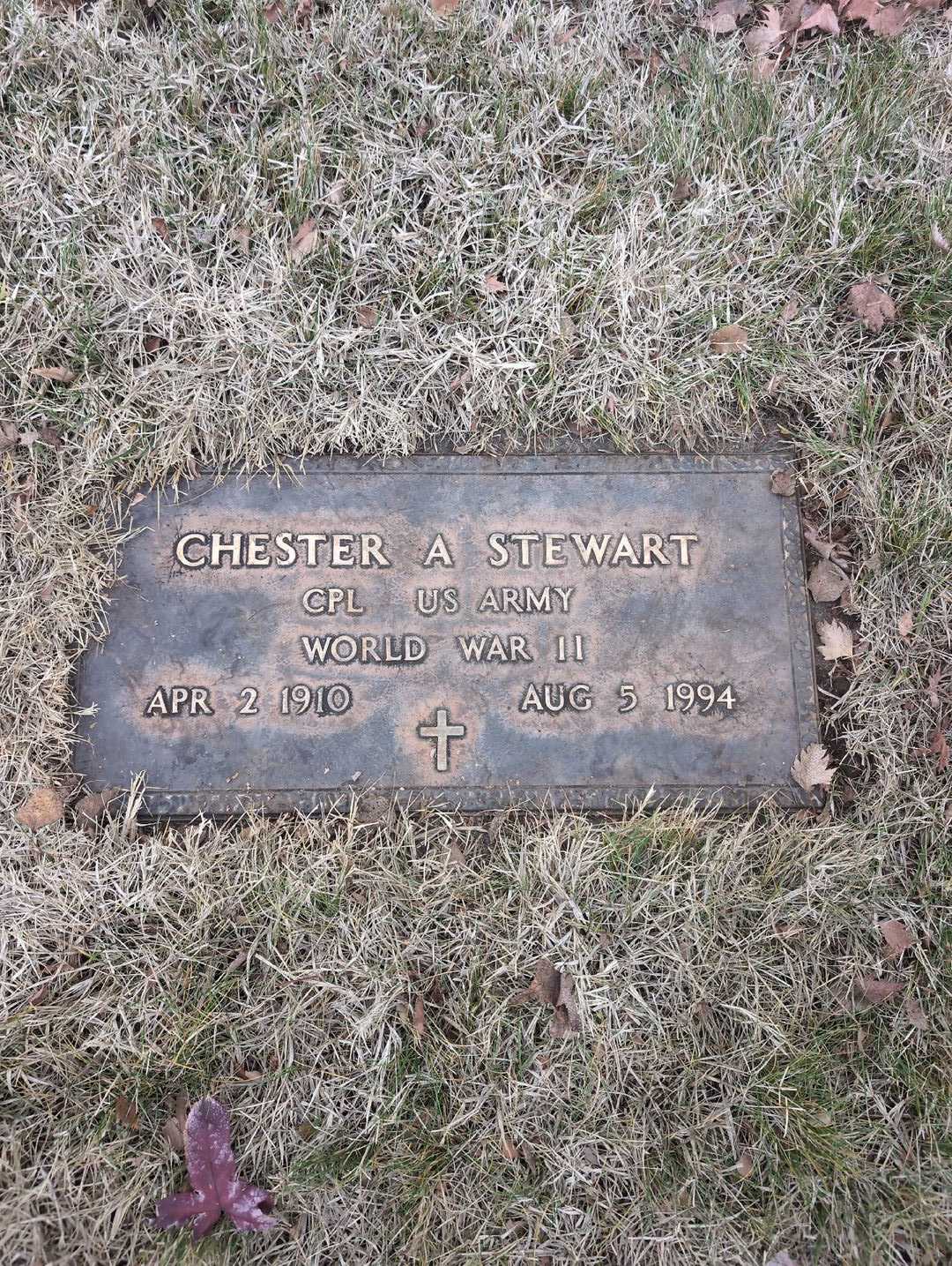 Chester A. Stewart's grave. Photo 3