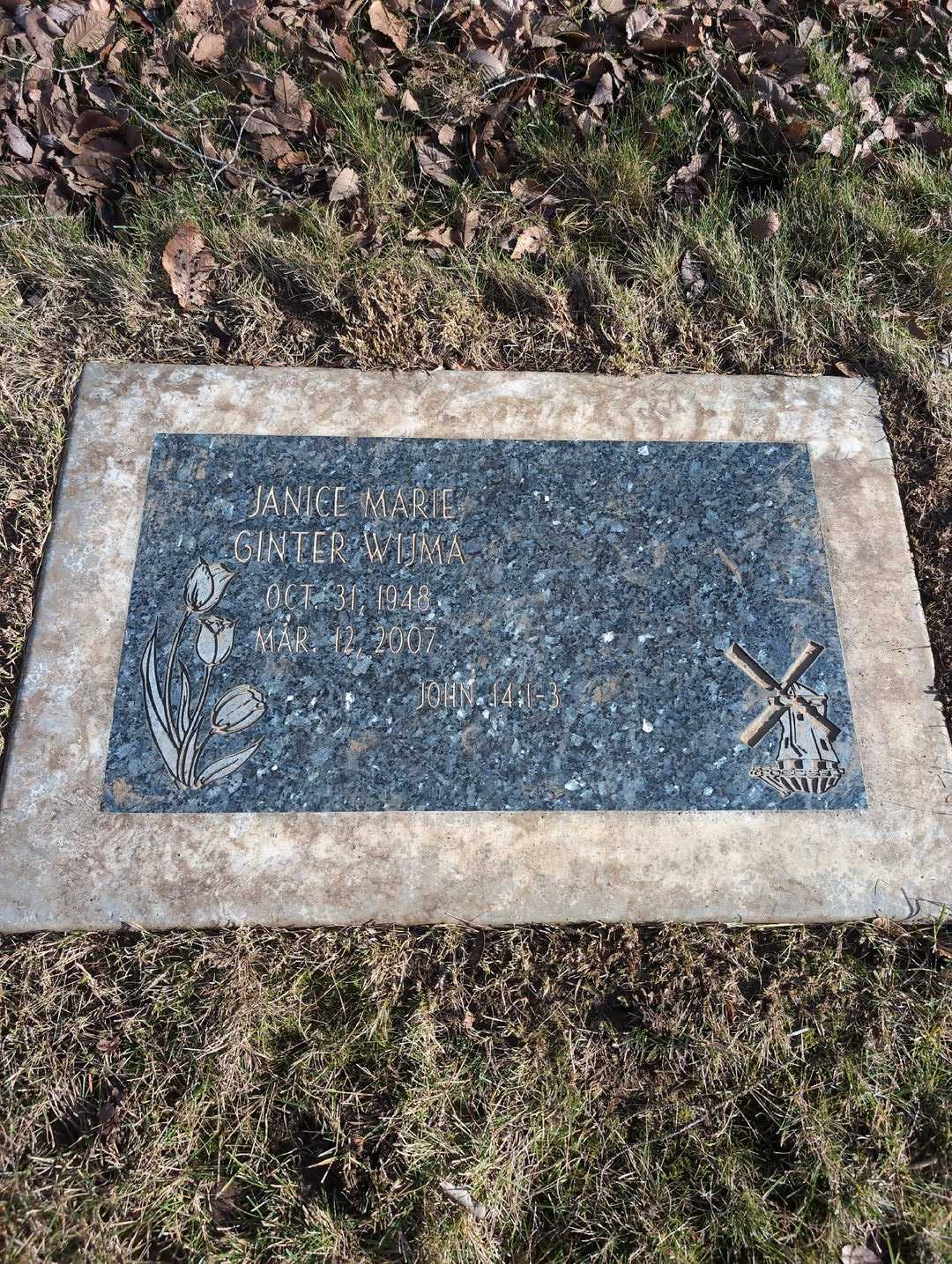Janice Marie Ginter Wijma's grave. Photo 3