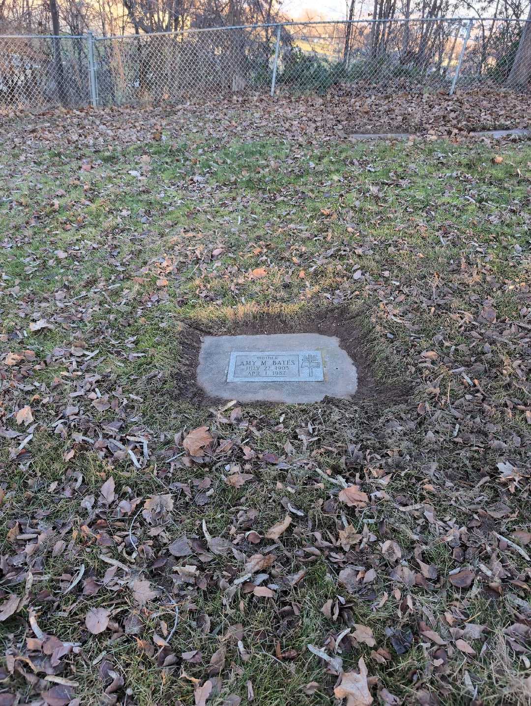 Amy M. Bates's grave. Photo 2