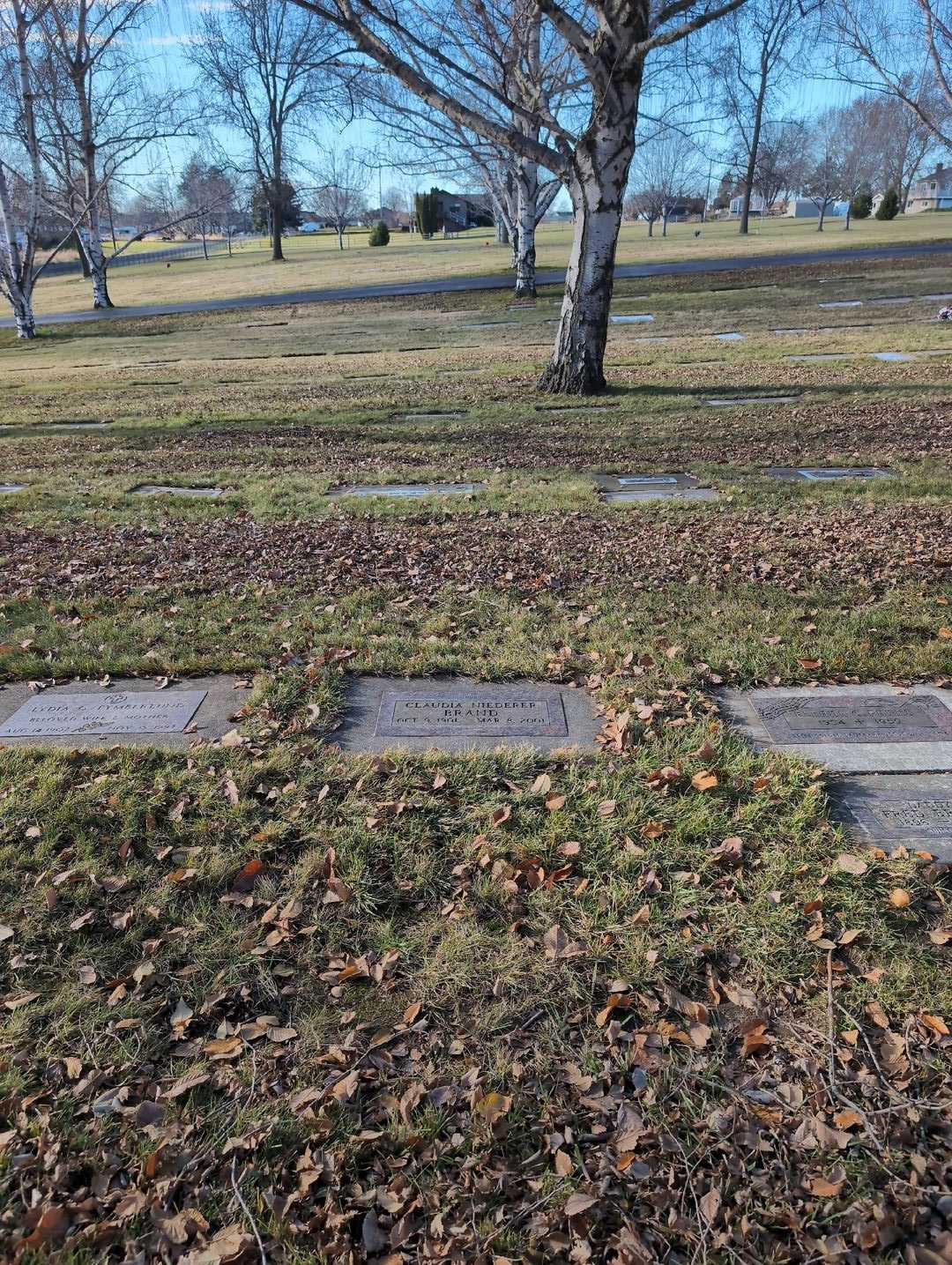 Claudia Niederer Brand's grave. Photo 2